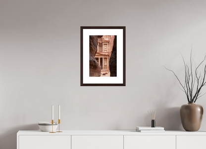 30 x 45 cm, Alder Brown Frame (acrylic glass) The Treasury, Petra