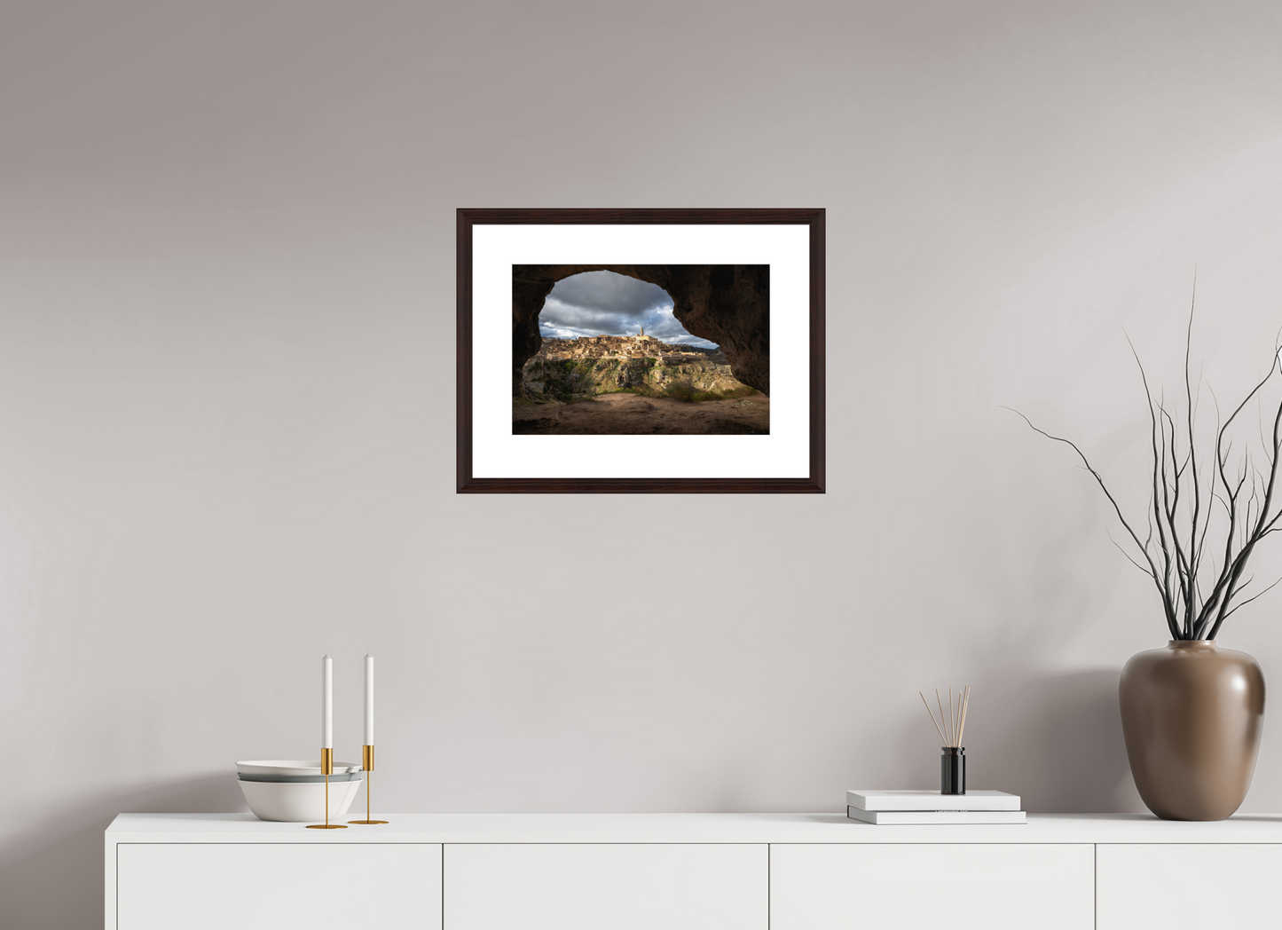 45 x 30 cm, Alder Brown Frame (acrylic glass) Matera