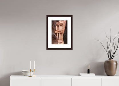 30 x 45 cm, Alder Brown Frame (museum glass) The Treasury, Petra