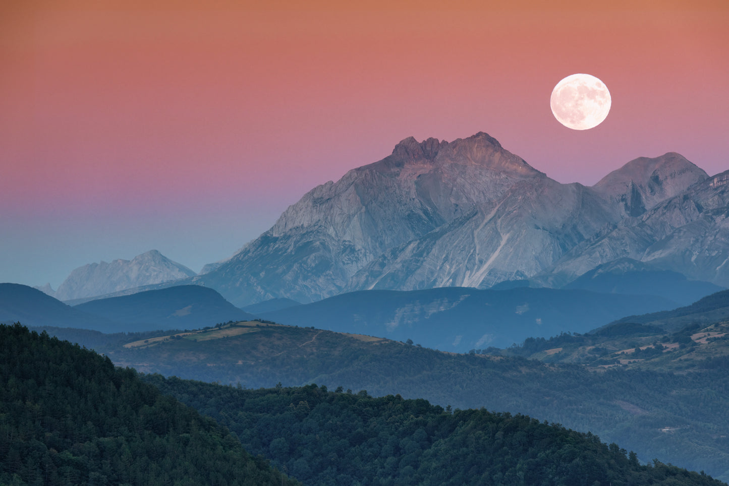 Moon over the Apennine Mountains