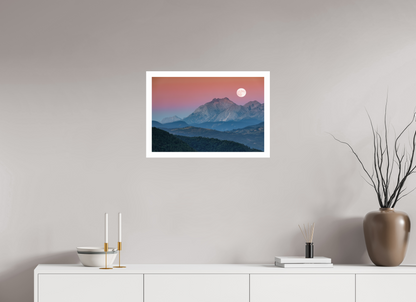 60 x 40 cm, Unframed Moon over the Apennine Mountains