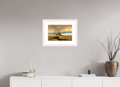 45 x 30 cm, White Frame (acrylic glass) Mont St Michel