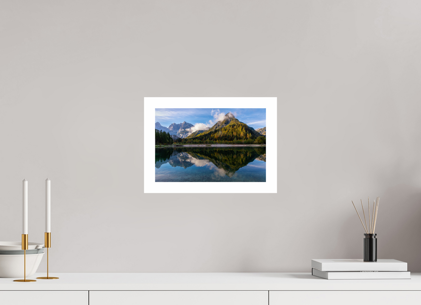 30 x 20 cm, Unframed Lake in Slovenia